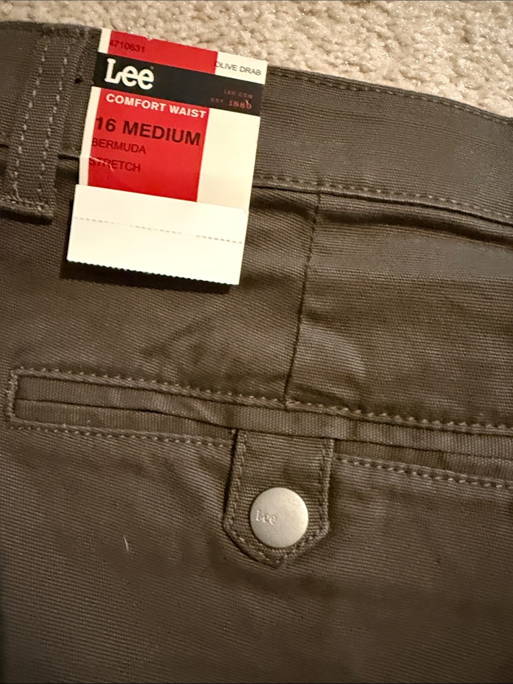 Lee Women's Comfort Fit Bermuda Shorts - Olive Green - Picture 10 of 12